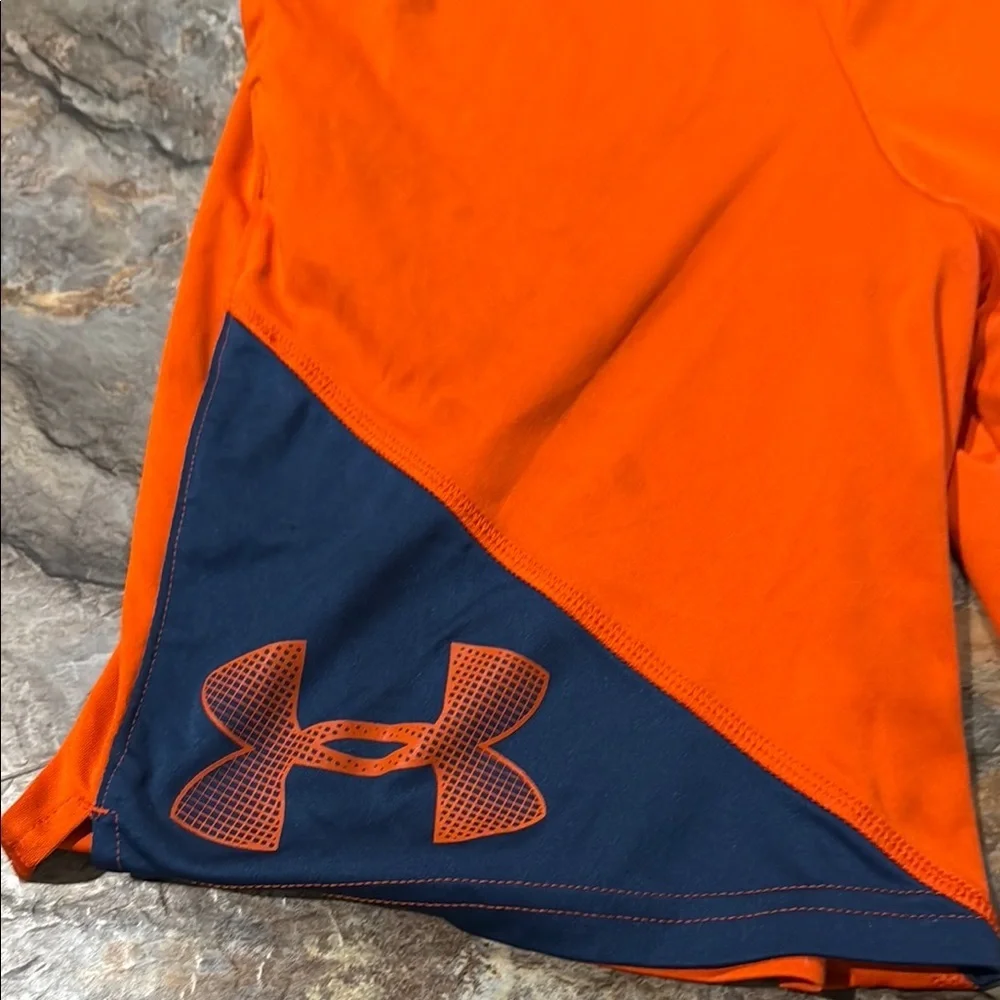 Under Armour Kids' Dual-Tone Blue and Orange Shorts - Picture 11 of 14